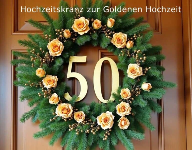 Mehr über den Artikel erfahren Wann hängt man den Kranz zur goldenen Hochzeit auf?